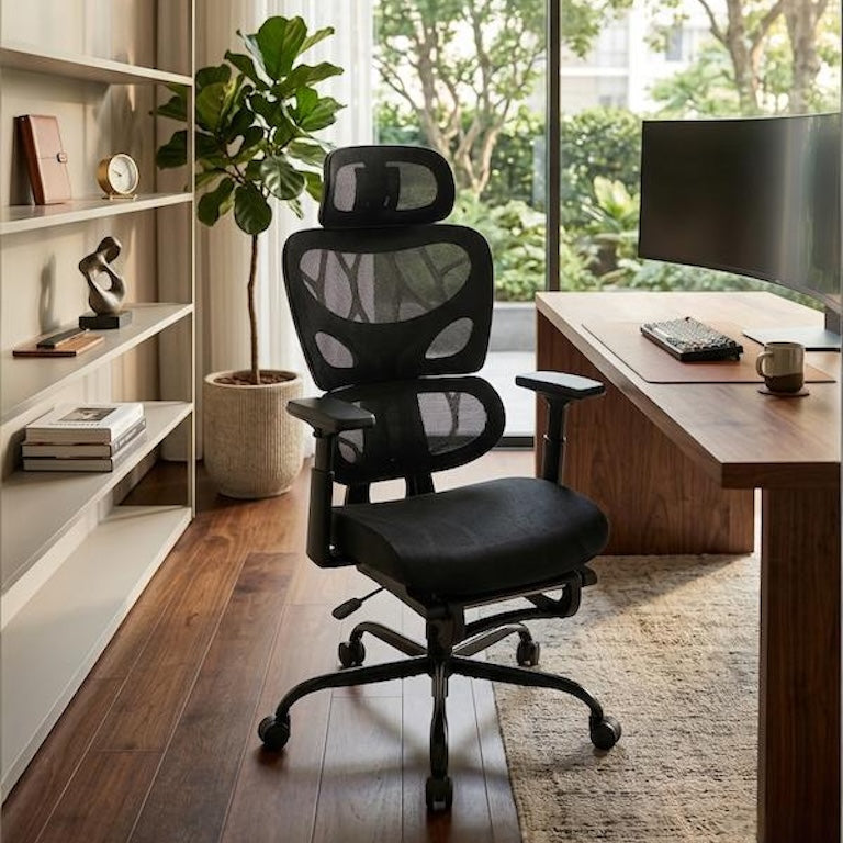 Ergonomic Mesh Office Chair with Adjustable Lumbar Support and Headrest & 3D Armrests, Plus Edition